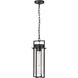 Russell 1 Light 8 inch Powder Coated Black Outdoor Hanging Lantern